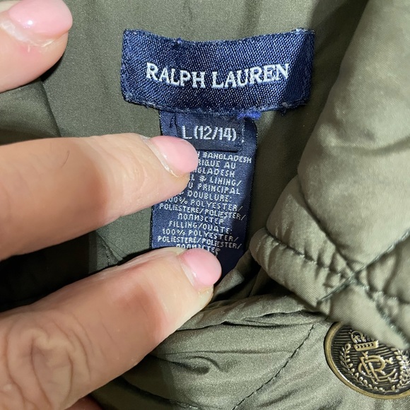RALPH LAUREN GIRLS Light Quilted Puffer Jacket SIZE 12/14 LARGE - Picture 4 of 5